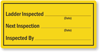 Ladder Inspection Label