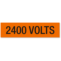 2400 Volts Marker Label Large (2 1/4in. x 9in.)