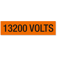13200 Volts Marker Label Large (2 1/4in. x 9in.)
