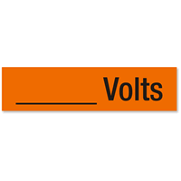 Write On Volts Marker Label Large 2 1/4in. x 9in.