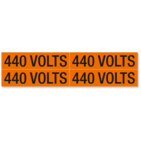 440 Volts Marker Labels Medium (1 1/8in. x 4 1/2in.)