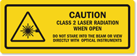 Laser Radiation Do Not Stare Label