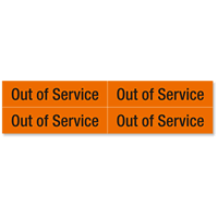 Out of Service Label Medium 1 Card/Pack