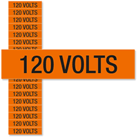 120 Volts Labels Small (1/2in. x 2 1/4in.)