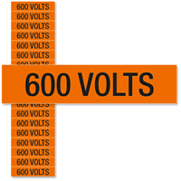 600 Volts Marker Labels Small (1/2in. x 2 1/4in.)