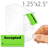 Accepted By QC Label Dispenser Box