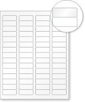 Blank Laser Printable 60 Vinyl Labels/Sheet 0.66in.x1.75in.