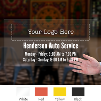 Customizable Logo and Name Single Sided Label