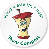 Food Waste Isn't Trash Mac Apple Compost Sticker