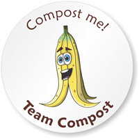 Pedro Banana Graphic Team Compost Sticker