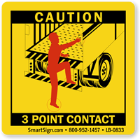 3 Point Contact Labels Trailer Roll Up Door