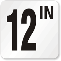 12 Inch Pool Depth Marker