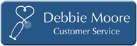 Fully Personalized Laser Engraved Plastic Name Badge