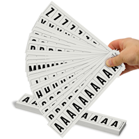 Aluminum 1" Numbers and Letters Character black on silver Azkit