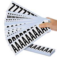 Mylar 2" Numbers and Letters Character Black on white Azkit