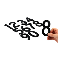 Die Cut Magnetic Numbers Set 4 Inch Tall Black