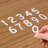 Die Cut Reflective Numbers Set 2 Inch Tall White