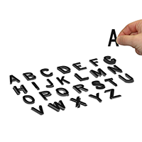 Die Cut Vinyl Letters Set 1.5 Inch Tall Black