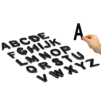 Die Cut Vinyl Letters Set 4 Inch Tall Black