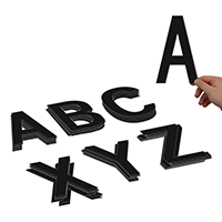 Die Cut Vinyl Letters Set 8 Inch Tall Black