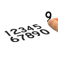 Die Cut Vinyl Numbers Set 1 Inch Tall Black