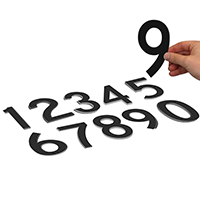 Die Cut Vinyl Numbers Set 5 Inch Tall Black