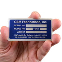 Rectangular Equipment Name Plate (1½" x 3")