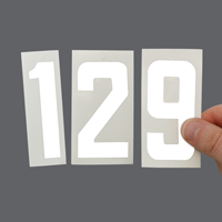 Self Align Die Cut Vinyl Numbers Set 3 Inch Tall White