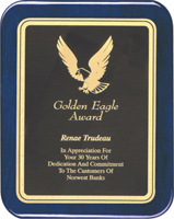 Custom Classic Black Piano Finish Wooden Award Plaque