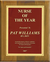 Custom Classic Piano Finish Wooden Award Plaque