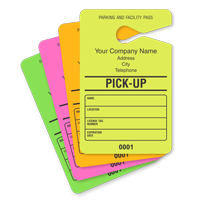 Parking Permit Hang Tag Imprinted with Address