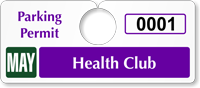 Plastic ToughTags™ Parking Permits, Horizontal