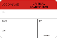 Critical Calibration Label [add name or logo]