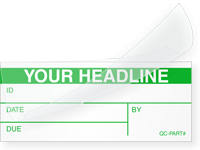 Self Laminating Write On ID. By Date Due Calibration Label