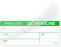 Self Laminating Write On Calibration Label  Add Own Name/Logo