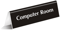 Computer Room TableTop Tent Sign