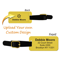 Two Sided Custom Brass Luggage Tag