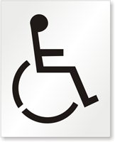 Handicapped Symbol Pavement Stencil