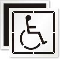 Handicapped Pavement Stencil