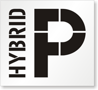 Hybrid Vehicle Reserved Parking Stencil