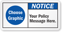 Customized ANSI Notice Sign Choose Clipart Add Message