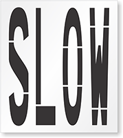SLOW Floor Stencil