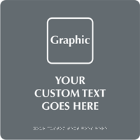 12x12 Custom Braille Sign with Clipart