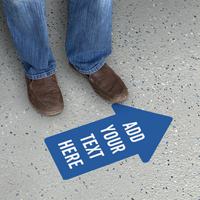 Add Your Text Custom Arrow SlipSafe Floor Sign