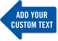 Add Your Text Custom Left Arrow SlipSafe Floor Sign