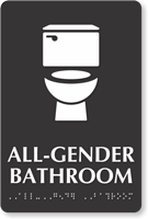TactileTouch™ Restroom Sign with Braille