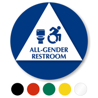 All Gender Restroom Sign Toilet Updated ISA Symbol