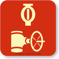 GlowSmart™ Automatic Sprinkler Control Valve Fire Riser Sign