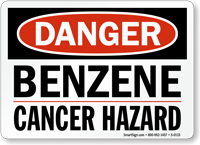 Danger Benzene Cancer Hazard Sign