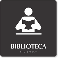 Biblioteca Spanish TactileTouch Braille Sign